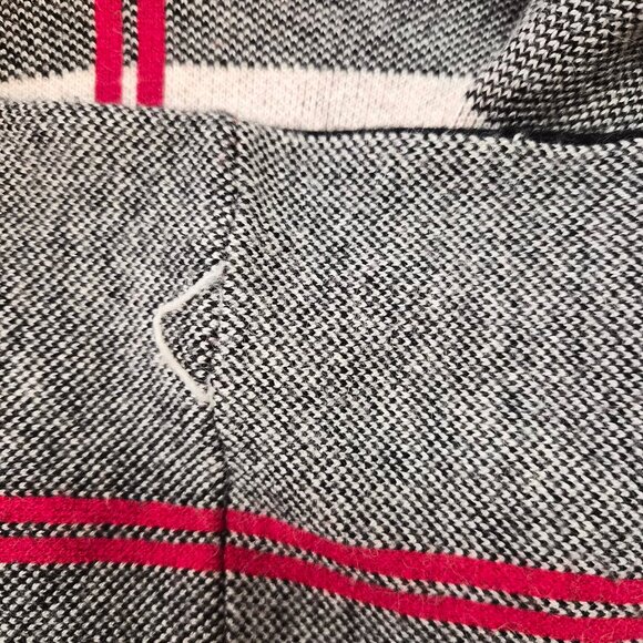 Vintage Le Château Hooded Plaid Tartan Cardigan Open Front Size M Academia Y2K - Picture 6 of 6